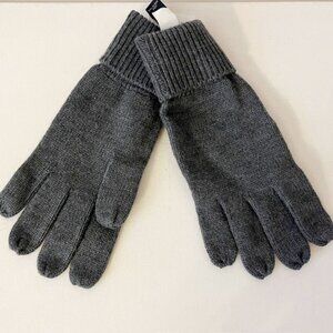 NWT Banana Republic MEN 100% Merino Wool Gloves Gray ONE SIZE